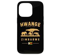 Hwange National Park Zimbabwe Flag Elephants Safari Case for iPhone 13 Pro
