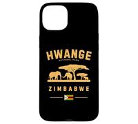 Hwange National Park Zimbabwe Flag Elephants Safari Case for iPhone 15 Plus