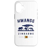 Hwange National Park Zimbabwe Flag Elephants Safari Case for iPhone 16 Plus
