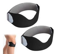 Hwanme 2 PCS Adjustable Patella Bands, V-Shaped Patellar Tendon Support Strap for Men Women Running Hiking Sports Training（Black）