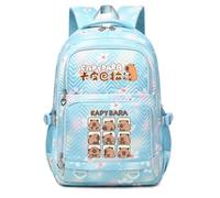HWBACLSFA Children's cartoon-print school bag, a spacious trendy rucksack for primary school pupils,lightweight and stylish,Blue1
