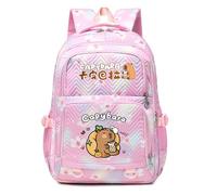 HWBACLSFA Children's cartoon-print school bag, a spacious trendy rucksack for primary school pupils,lightweight and stylish,Pink1