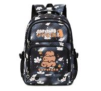 HWBACLSFA Children's cartoon-print school bag, a spacious trendy rucksack for primary school pupils,lightweight and stylish,Black3