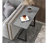 HWBB Extra Wide Bedside Tables C Shaped Side Table with Faux Stone Desktop, European Style Slim End Tables for Storage Laptop/Coffee/Snack/Books (Color : Style6)