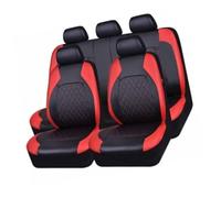 HWBZDPZQD For VW for Amarok 2010-2024 5 Seats Leather Car Seat Covers All-Weather Soft Seat Protection(D-red)