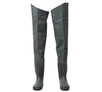HWBZSZY Adjustable Men's High Rainboots Waterproof Water Shoes Long Boots Wear-Resistant PVC Fishing Waders for Fishing Shoes Non-Slip Hunting Boots,Green,44 EU