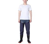 HWBZSZY Men's Women's Adjustable PVC Waders Multipurpose Rain Rubber Boots 100% Waterproof Over Knee Fishing Trousers Non-Slip Hunting Waders Bootfoot Size 36-47,Blue,43 EU
