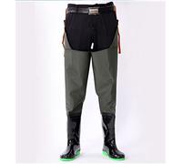 HWBZSZY Waterproof Fishing Wading Pant Super High 85Cm Over Knee Hip Waders Boot Portable Breathable Outdoor Hunting Overalls Boots Farming Farmer Tackles Rain Boots,Green,39 EU