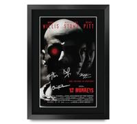 HWC Trading 12 Monkeys 1995 Bruce Willis, Brad Pitt Gifts Printed Poster Signed Autograph Picture for Movie Memorabilia Fans - A3 Framed