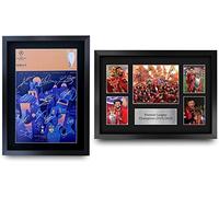 HWC Trading A3 FR 2019 & 2020 Champions League Final Programme Poster The Team Signed Gift FRAMED A3 Printed Autograph Football Gifts Print Photo Picture Display