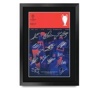 HWC Trading A3 FR 2019 Champions League Final Programme Poster The Team Signed Gift FRAMED A3 Printed Autograph Football Gifts Print Photo Picture Display