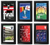 HWC Trading A3 FR 6 x Final Programme Posters 1977 1978 1981 1984 2005 2019 Full Team Signed Gift Framed Printed Autograph Football Gifts Photo Picture Display