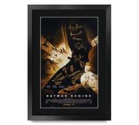 HWC Trading A3 FR Batman Begins Christian Bale Gifts Printed Poster Signed Autograph Picture for Movie Memorabilia Fans - A3 Framed