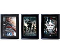 HWC Trading A3 FR Captain America Movies Collection Posters Chris Evans Signed Printed Autograph Film Print Photo Picture Display All 3