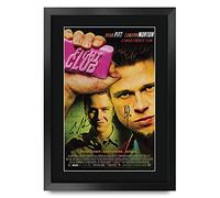 HWC Trading A3 FR Fightclub Movie Poster Brad Pitt Ed Norton Signed Gift FRAMED A3 Printed Autograph Film Gifts Print Photo Picture Display…