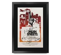HWC Trading A3 FR Mean Streets Movie Poster Robert De Niro Harvey Keitel David Proval Martin Scorsese Signed Gift FRAMED A3 Printed Autograph Film Gifts Print Photo Picture Display