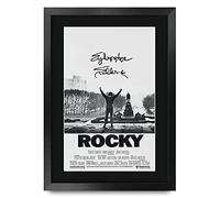 HWC Trading A3 FR Rocky Movie Poster Sylvester Stallone Signed Gift FRAMED A3 Printed Autograph Film Gifts Print Photo Picture Display