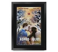 HWC Trading A3 FR Romeo & Juliet Movie Poster Leo DiCaprio Claire Danes Signed Gift FRAMED A3 Printed Autograph Film Gifts Print Photo Picture Display
