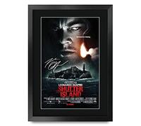 HWC Trading A3 FR Shutter Island Movie Poster Leo DiCaprio Signed Gift FRAMED A3 Printed Autograph Film Gifts Print Photo Picture Display