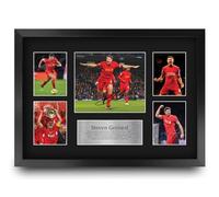 HWC Trading A3 FR Steven Gerrard Gift Signed Large Framed A3 Printed Autograph Gifts Print Photo Picture Display