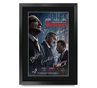 HWC Trading A3 FR The Irish Man The Cast Robert Deniro Al Pacino Gifts Printed Poster Signed Autograph Picture for Movie Memorabilia Fans - A3 Framed