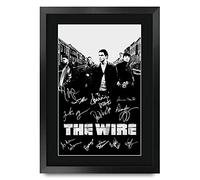 HWC Trading A3 FR The Wire TV Series Poster The Cast Signed Gift FRAMED A3 Printed Autograph Film Gifts Print Photo Picture Display