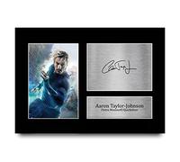 HWC Trading A4 Aaron Taylor-Johnson Quicksilver Gifts Printed Signed Autograph Picture for Movie Memorabilia Fans