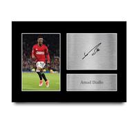 HWC Trading A4 Amad Diallo Gifts Printed Signed Autograph Picture for Football Fans and Supporters - A4
