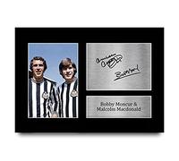 HWC Trading A4 Bobby Moncur & Malcolm Macdonald Magpies Gifts Printed Signed Autograph Picture for Football Fans and Supporters