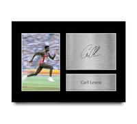 HWC Trading A4 Carl Lewis USA Olympics Gifts Printed Signed Autograph Picture for Olympic Memorabilia Fans - A4