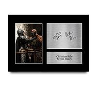 HWC Trading A4 Christian Bale & Tom Hardy Dark Knight Rises Gifts Printed Signed Autograph Picture for Movie Memorabilia Fans