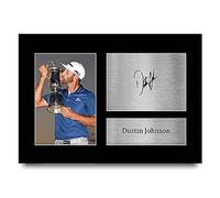 HWC Trading A4 Dustin Johnson Gifts Printed Signed Autograph Picture for Golf Memorabilia Fans - A4
