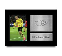 HWC Trading A4 Erling Haaland Dortmund Gifts Printed Signed Autograph Picture for Fans and Supporters - A4