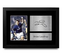 HWC Trading A4 FR Brian Laudrup Rangers Gifts Printed Signed Autograph Picture for Fans and Supporters - A4 Framed