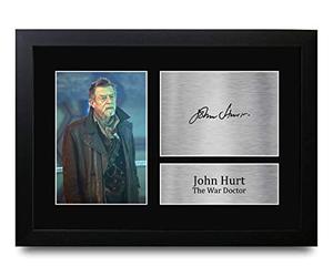 HWC Trading A4 FR John Hurt Dr Who War Doctor Gifts Printed Signed Autograph Picture for TV Show Fans - A4 Framed