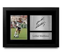HWC Trading A4 FR Lothar Matthaus Germany Gifts Printed Signed Autograph Picture for Fans and Supporters - A4 Framed