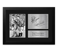 HWC Trading A4 FR Paul Gascoigne & Vinnie Jones The Nut Cracker Gifts Printed Signed Autograph Picture for Fans and Supporters - A4 Framed