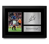 HWC Trading A4 FR Richard Gough Rangers 9 in a Row Captain Gifts Printed Signed Autograph Picture for Fans and Supporters - A4 Framed
