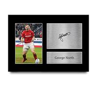 HWC Trading A4 George North Wales Gifts Printed Signed Autograph Picture for Rugby Union Fans