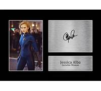 HWC Trading A4 Jessica Alba Fantastic Four Invisible Woman Gifts Printed Signed Autograph Picture for Movie Memorabilia Fans - A4