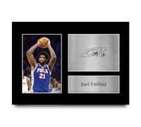 HWC Trading A4 Joel Embiid Philadelphia 76ers Basketball Gifts Printed Signed Autograph Picture for Basketball Memorabilia Fans - A4