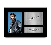 HWC Trading A4 John Travolta Grease Gifts Printed Signed Autograph Picture for Movie Memorabilia Fans
