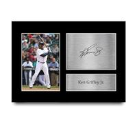 HWC Trading A4 Ken Griffey Jr Seattle Mariners Gifts Printed Signed Autograph Picture for Baseball Memorabilia Fans - A4