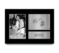 HWC Trading A4 Linda Blair & Ellen Burstyn The Exorcist Gifts Printed Signed Autograph Picture for Movie Memorabilia Fans