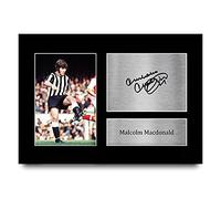 HWC Trading A4 Malcolm Macdonald Magpies Gifts Printed Signed Autograph Picture for Football Fans and Supporters