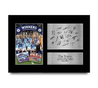 HWC Trading A4 Manchester City 2022-2023 Treble Winners Printed Memorabilia Signed Autograph Photograph Display for Football Fans and Supporters - A4
