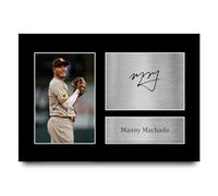 HWC Trading A4 Manny Machado San Diego Padres Gifts Printed Signed Autograph Picture for Baseball Memorabilia Fans - A4