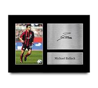 HWC Trading A4 Michael Ballack Bayer Leverkusen Gifts Printed Signed Autograph Picture for Football Fans and Supporters
