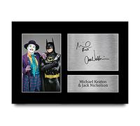 HWC Trading A4 Michael Keaton & Jack Nicholson Batman Gifts Printed Signed Autograph Picture for Movie Memorabilia Fans
