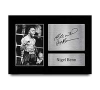 HWC Trading A4 Nigel Benn Gifts Printed Signed Autograph Picture for Boxing Memorabilia Fans - A4
